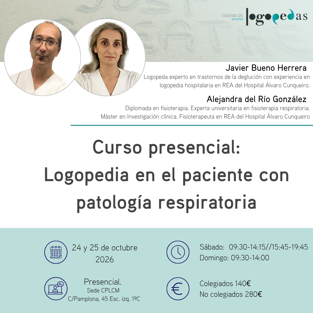 Formación presencial: Logopedia en el paciente con patología respiratoria